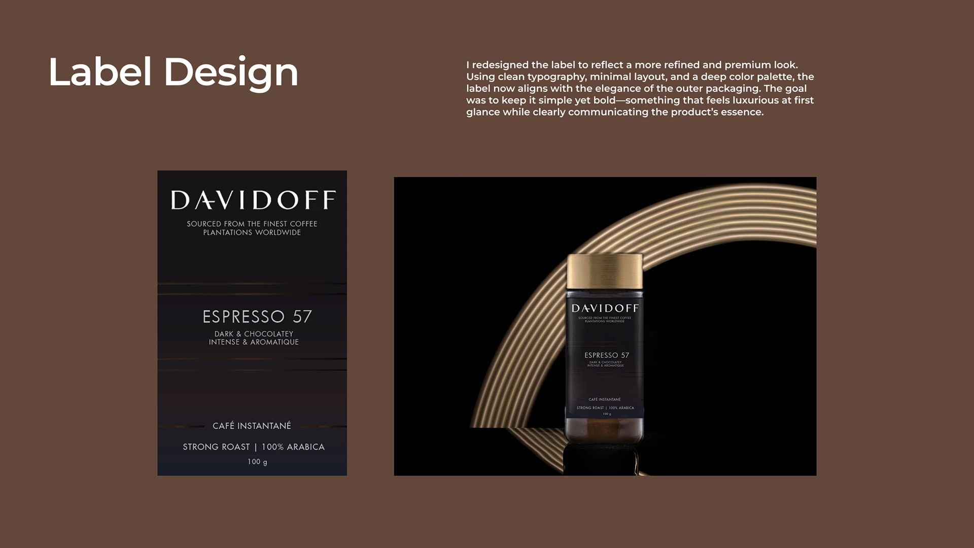 Davidoff Coffee packaging