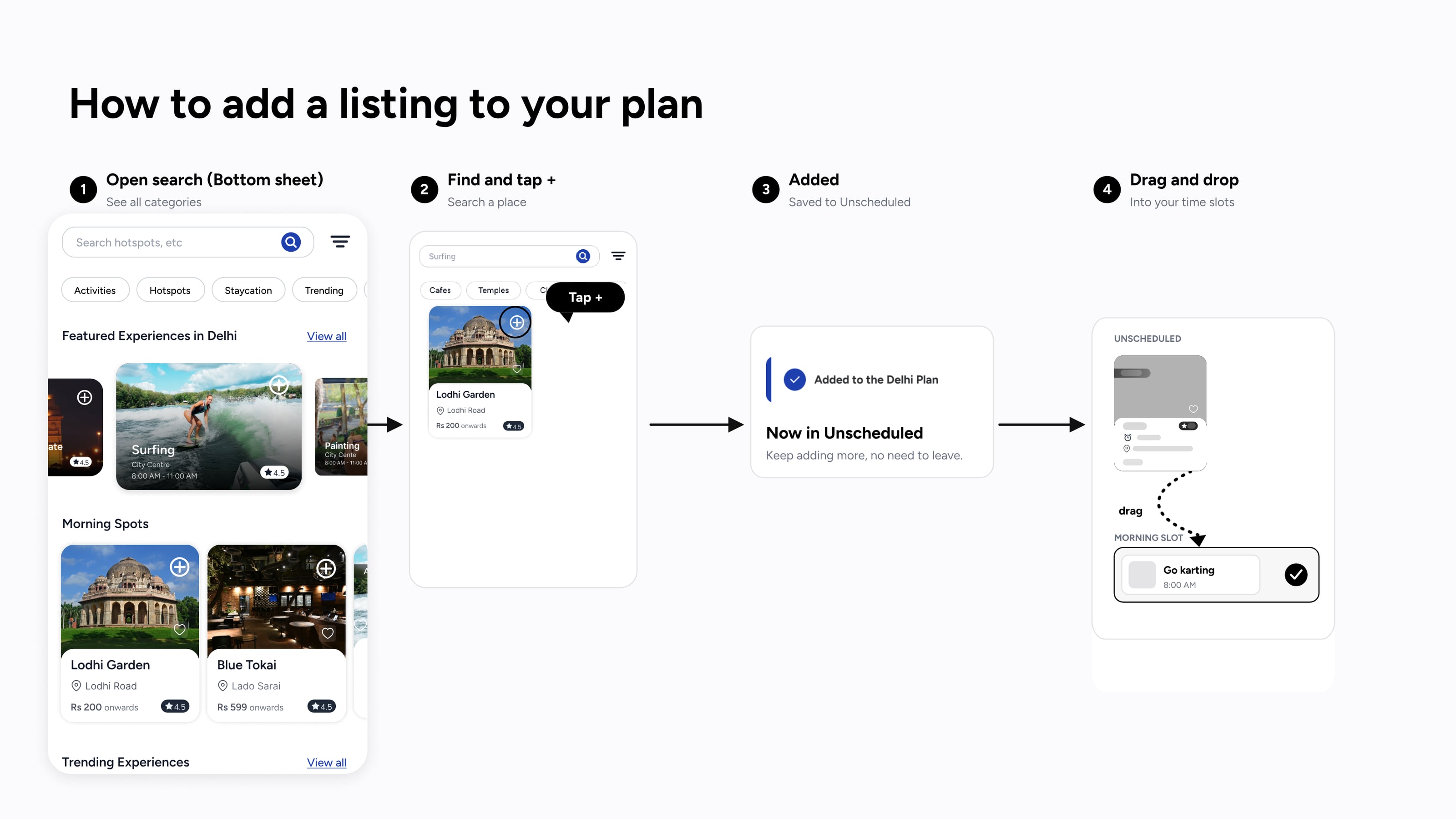 Explure case study — how to add a listing to your plan