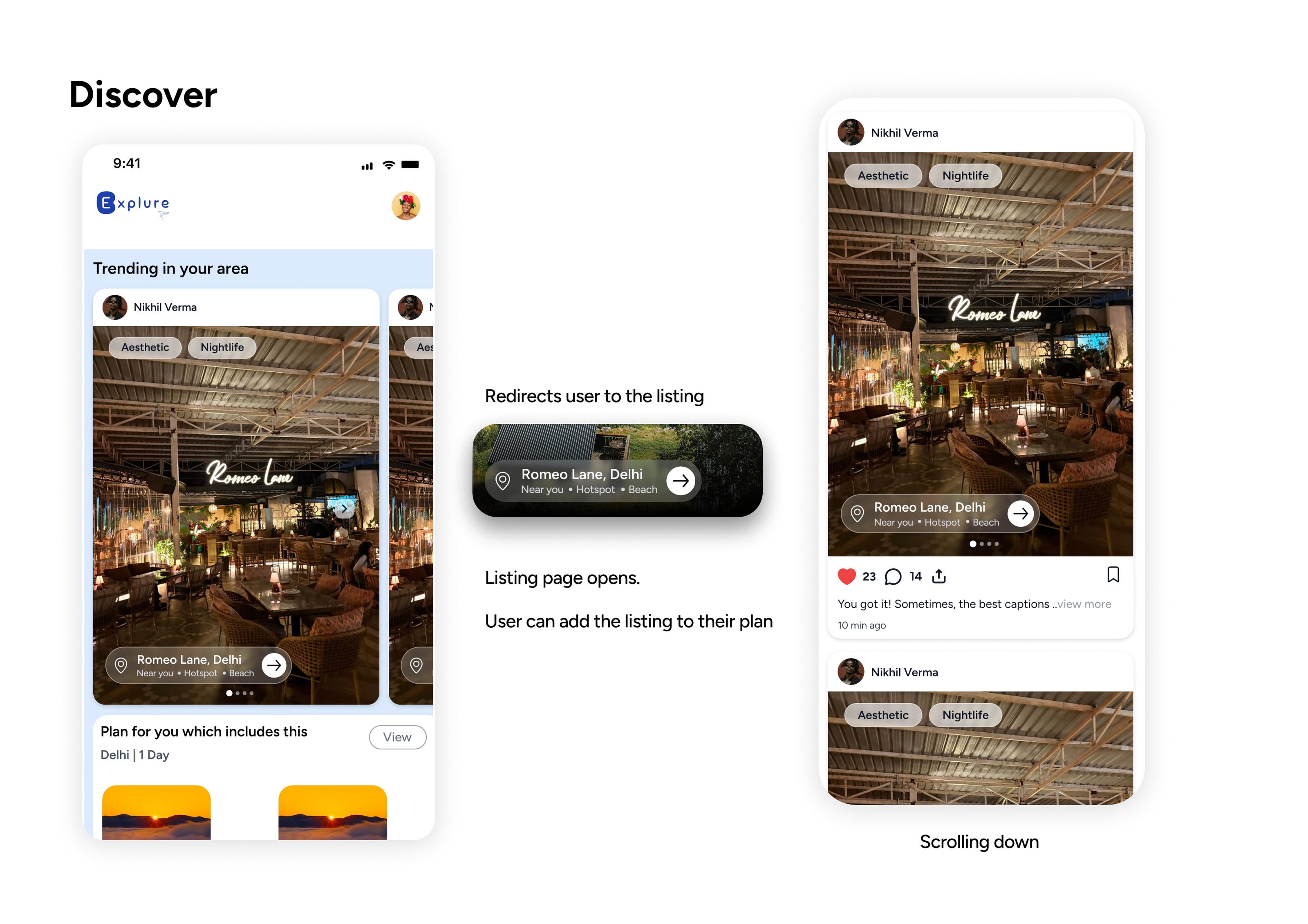 Explure case study — discover feed