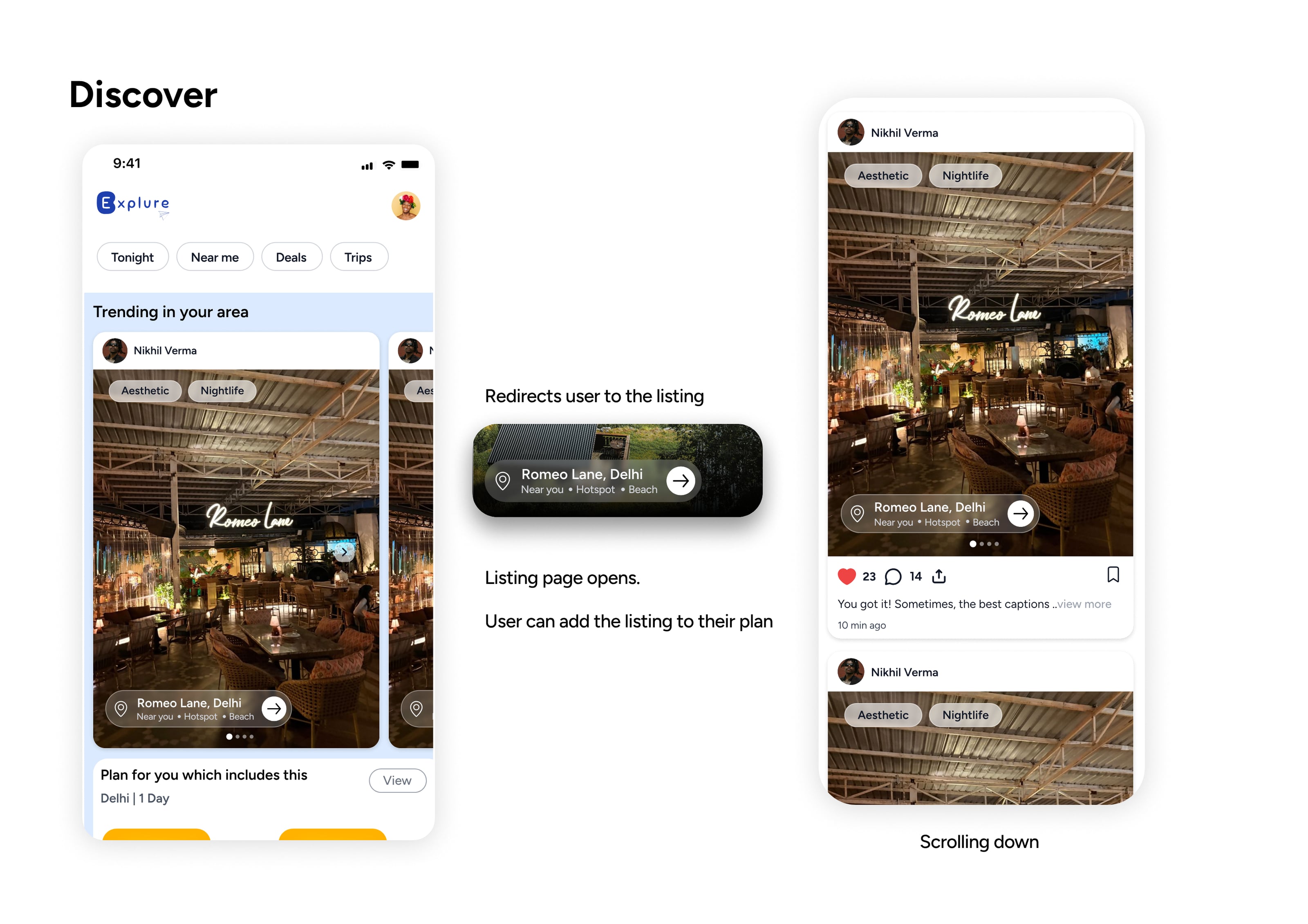 Explure case study — discover flow