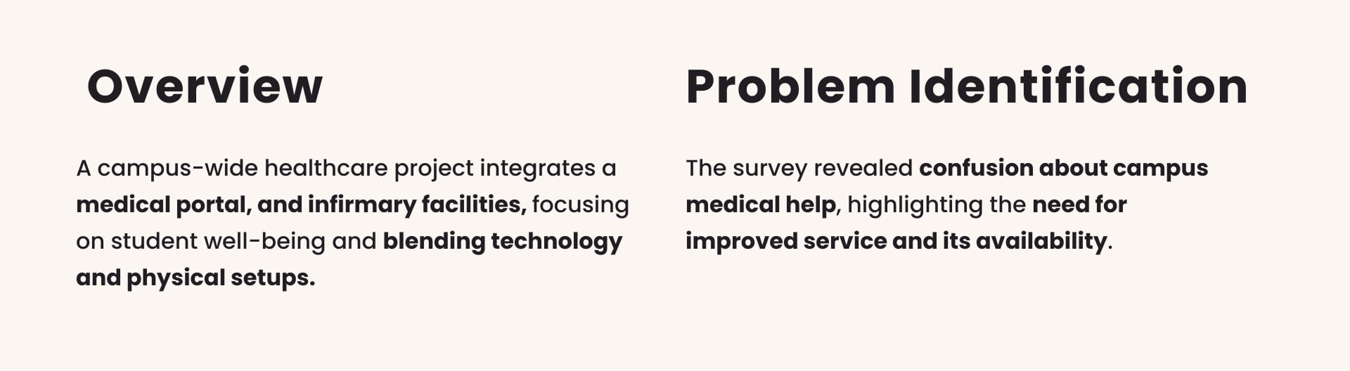 Improving Campus Healthcare case study